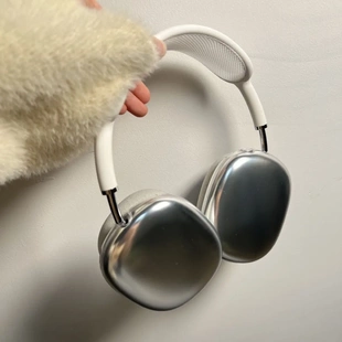 电镀银简约适用苹果airpods 耳机保护壳日韩小众 max保护套头戴式
