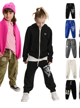 潮牌NUNUNU2025新款个性大小男女童时尚个性长裤 FW2025秋冬