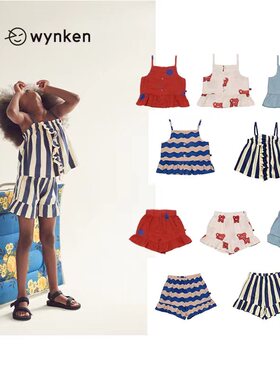 555【77MODE 】wynken SS22春夏新款儿童吊带背心短裤 夏装套装