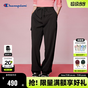 Champion冠軍輕薄長褲 運動潮牌美式 復(fù)古束腳休閑褲 女秋款