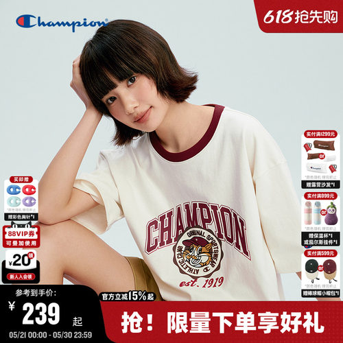 Champion纯棉印花短袖T恤