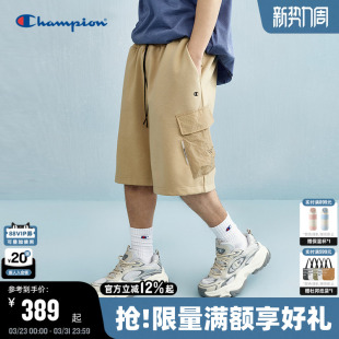 男2025夏季 机能五分裤 新款 风露营短卫裤 工装 Champion冠军直筒短裤