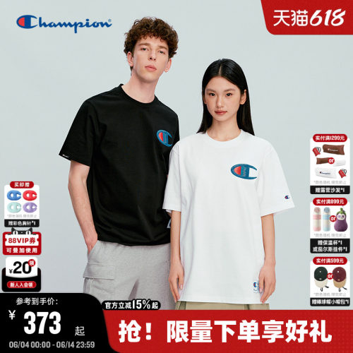 Champion冠军短袖男女纯棉T恤