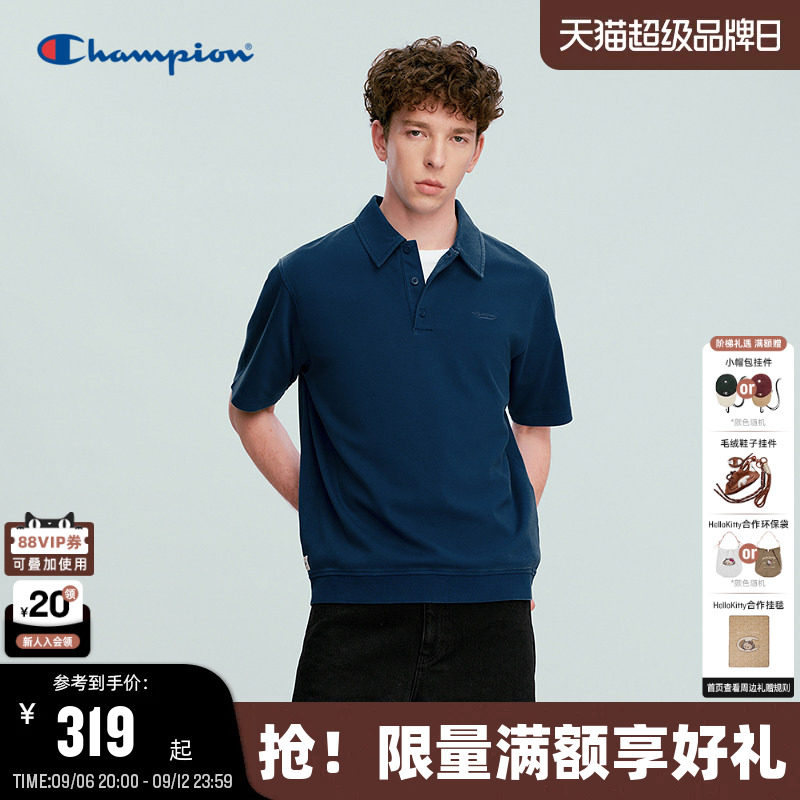 Champion冠军polo衫翻领短袖图片