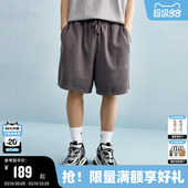 男25夏季 女五分卫裤 新款 复古运动裤 水洗做旧美式 Champion冠军短裤