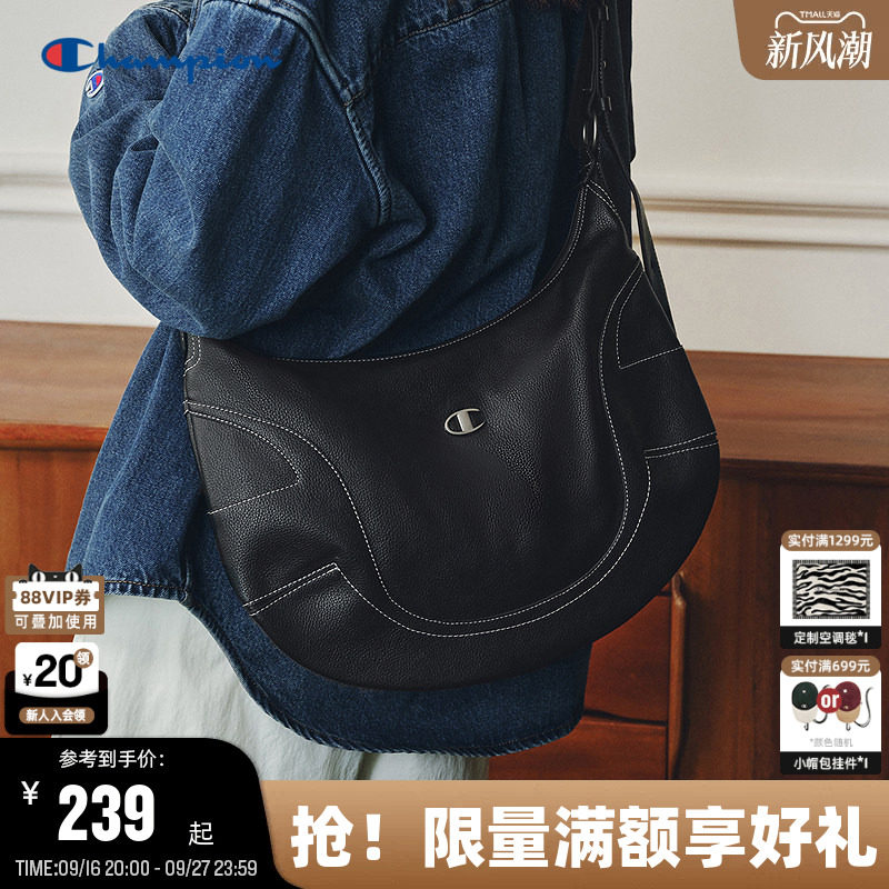 Champion冠军单肩包月牙hobo包图片