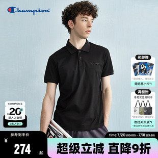上衣女 Champion冠军POLO衫 男2025夏季 新款 机能休闲T恤翻领短袖