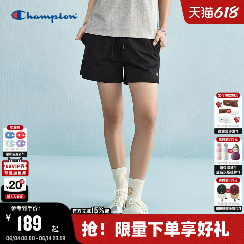 Champion冠军短裤2026夏季新款美式运动裤女宽松纯棉休闲热裤潮牌