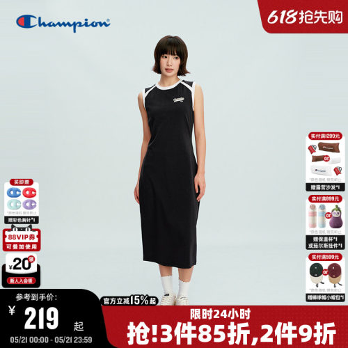 Champion冠军显瘦无袖连衣裙