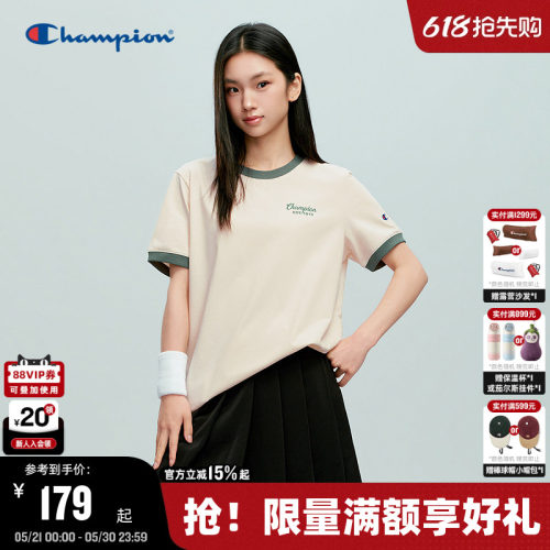 Champion宽松女款圆领短袖T恤
