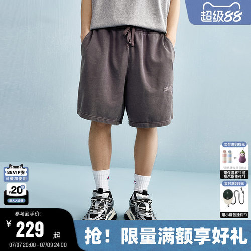 Champion冠军水洗做旧短裤