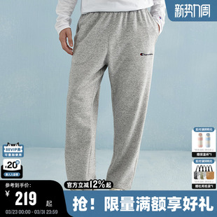 女 潮牌刺绣草写logo休闲长裤 Champion冠军束脚卫裤 男春秋新款