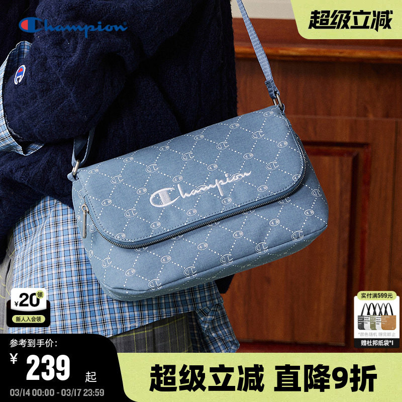 Champion冠军单肩包26春季新款女翻盖腋下包复古老花通勤斜挎包男