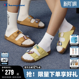 Champion冠军拖鞋26夏季新款女百搭双带勃肯鞋男时尚休闲软木拖鞋