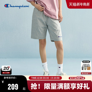 男2025夏季 直筒裤 新款 五分卫裤 潮牌纯棉女运动裤 Champion冠军短裤