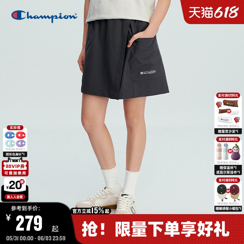 Champion冠军短裙短裤女2026夏季新款工装风裙裤休闲半裙美式潮牌