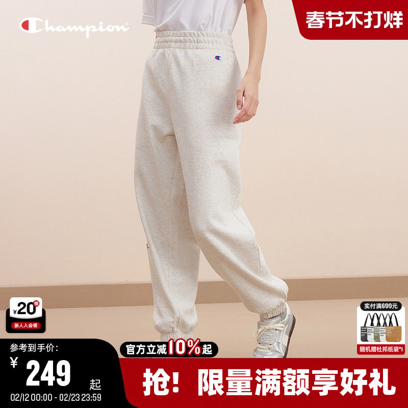 Champion冠军卫裤男25秋季新款直筒长裤休闲裤运动美式长裤简约