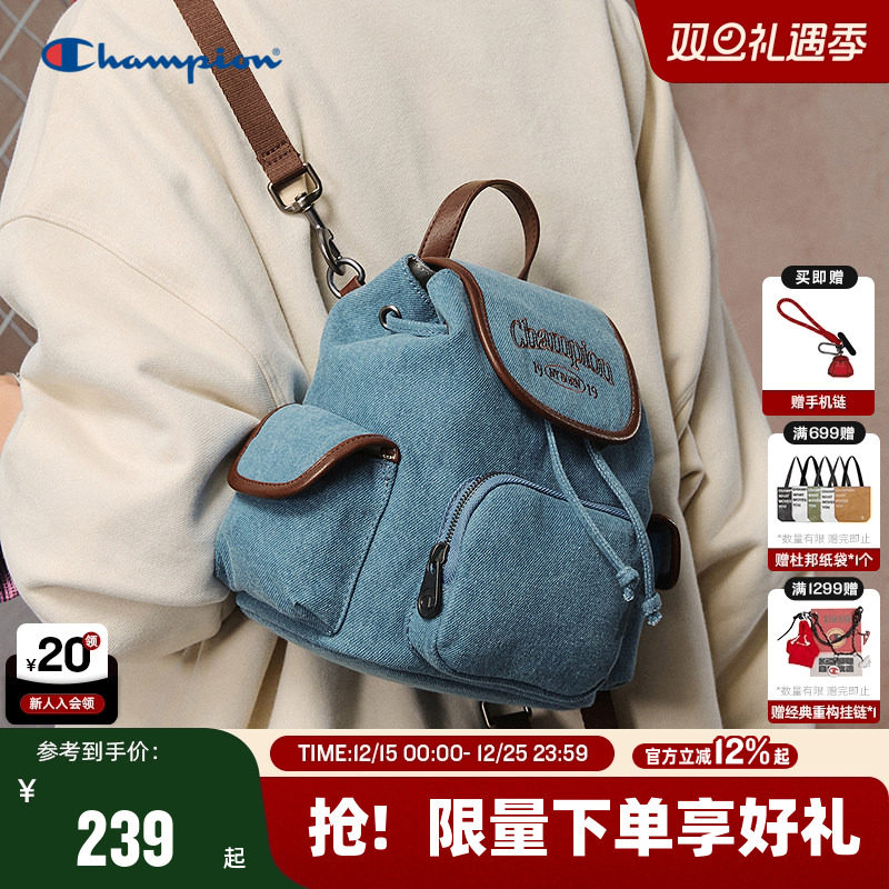 Champion冠军小型双肩包25秋冬新款迷你墩墩包女时尚背包男运动包