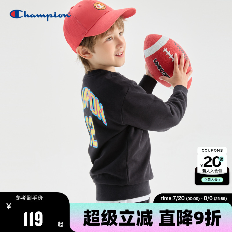 Champion冠军印花长袖套头卫衣