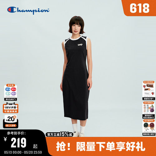 Champion冠军显瘦无袖连衣裙