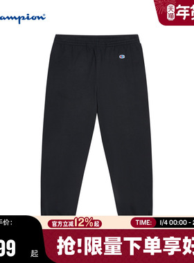 Champion冠军卫裤男春秋款复古灰色舒适束脚裤运动长裤美式潮牌
