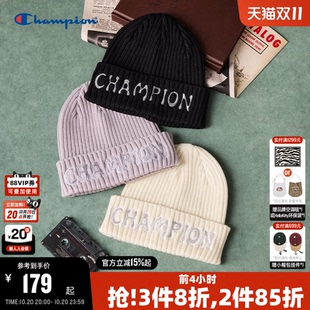 Champion针织帽2026秋季新款针织大logo女休闲冷帽潮流男帽子