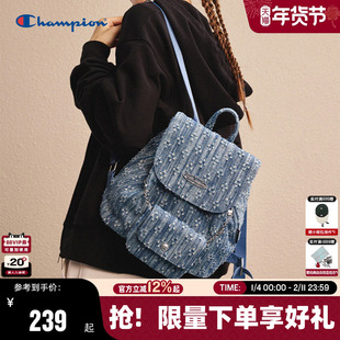 Champion冠军双肩包2025冬季新款mini墩墩包小香风牛仔包时尚背包