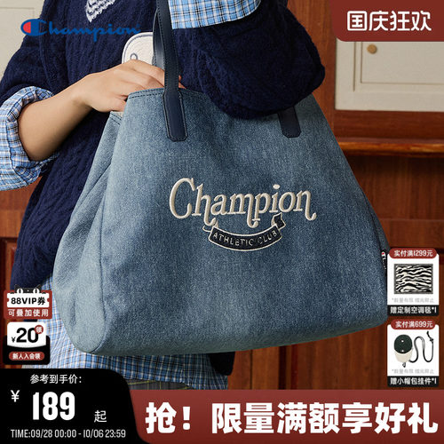 Champion冠军复古帆布托特包