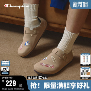 男休闲全包单鞋 女外穿半拖加绒拖鞋 25秋冬新款 Champion冠军勃肯鞋