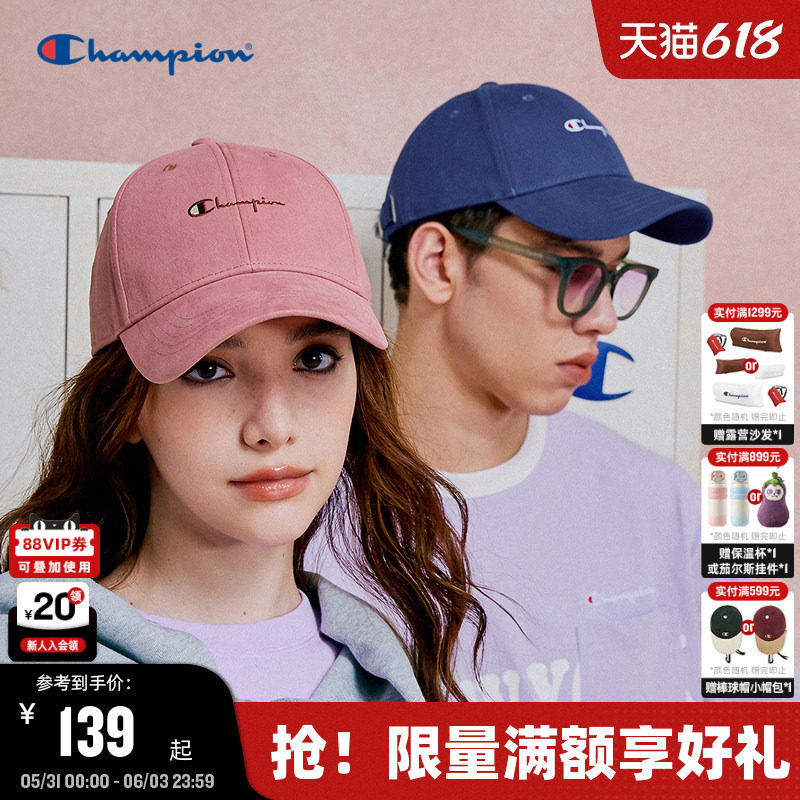 Champion冠军棒球帽25秋冬新款V脸帽情侣男女运动休闲鸭舌帽遮阳