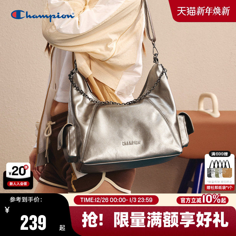 Champion冠军腋下包2025秋冬新款女机车包休闲斜挎包男链条单肩包