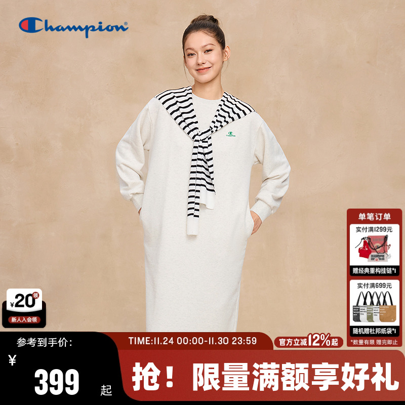 Champion冠军长袖连衣裙休闲风