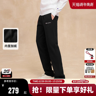 女 上新束脚直筒运动秋舒适潮牌长裤 Champion冠军加绒卫裤 男25冬季