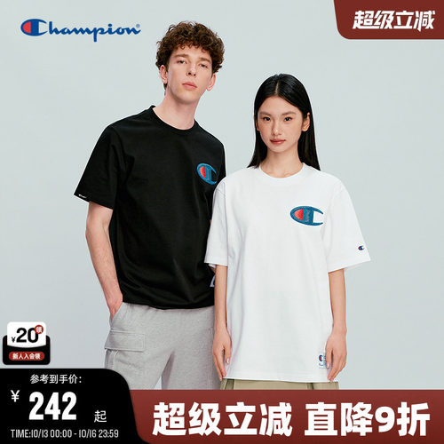 Champion冠军短袖男女纯棉T恤