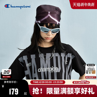街头印花t恤纯棉短款 Champion冠军短袖 美式 新款 上衣 T恤女2025夏季