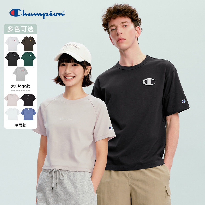 【所有女生的衣橱直播间】Champion草写logo/大Clogo圆领T恤