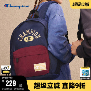Champion冠军双肩包春季 通勤 男运动休闲背包女大容量校园书包时尚