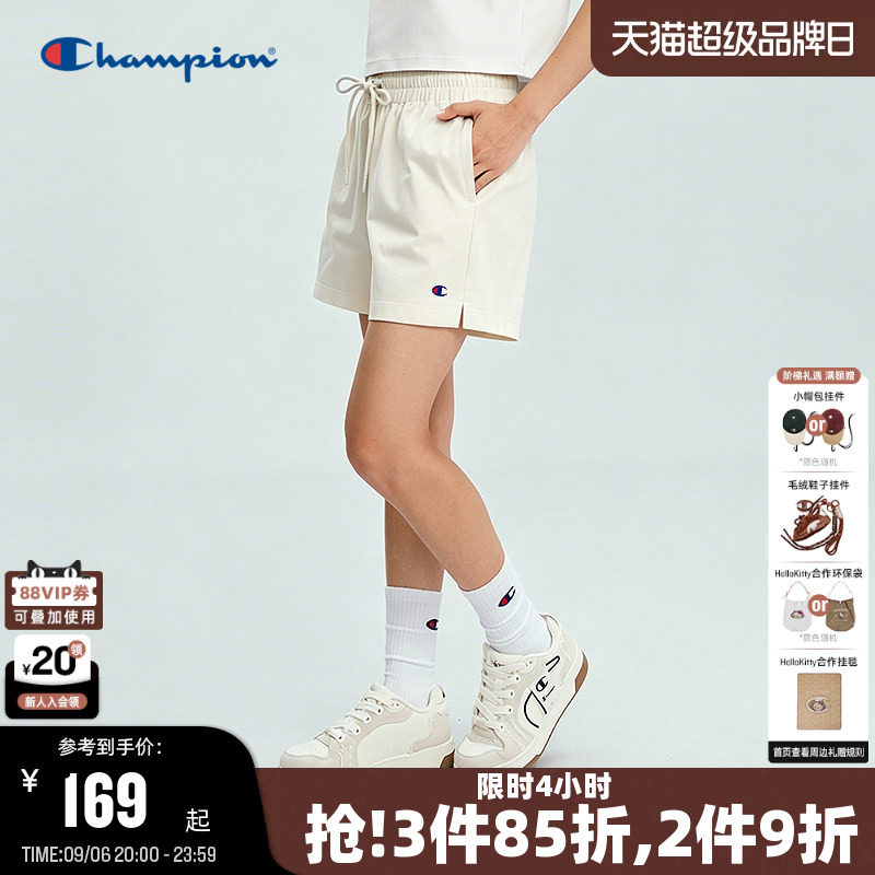 Champion纯棉运动风短裤女款图片