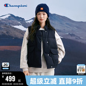 外套秋季 简约保暖立领加厚无袖 新款 Champion冠军羽绒马甲女冬季