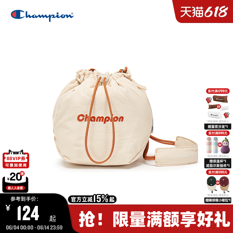 Champion冠军水桶包25秋冬新款女小号通勤斜挎包男休闲抽绳单肩包