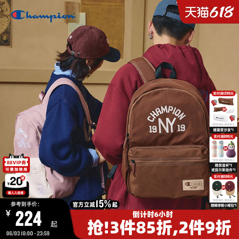 Champion冠军双肩包25秋冬新款冠军包女大容量书包男轻便学生背包