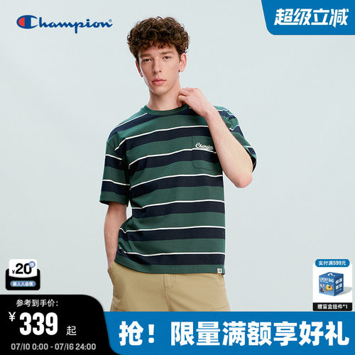 Champion纯棉圆领宽松短袖T恤