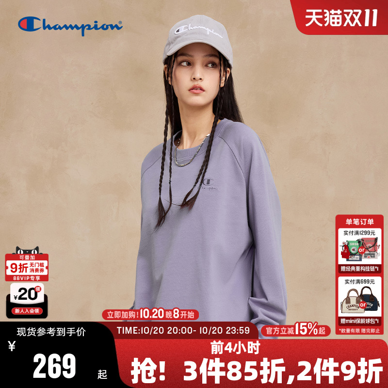 Champion冠军插肩袖长袖T恤女