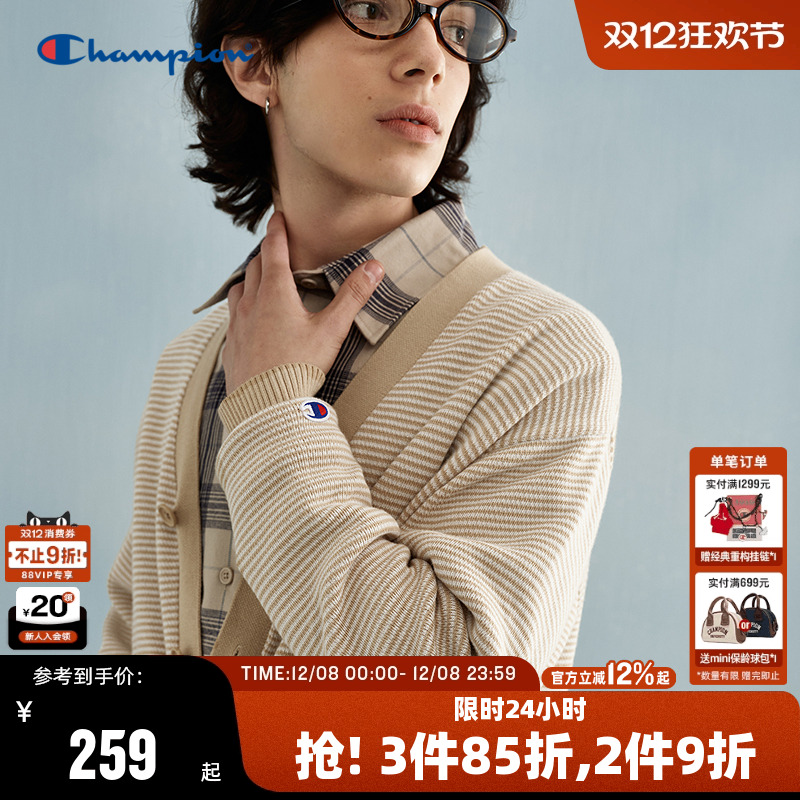 Champion冠军V领针织衫男