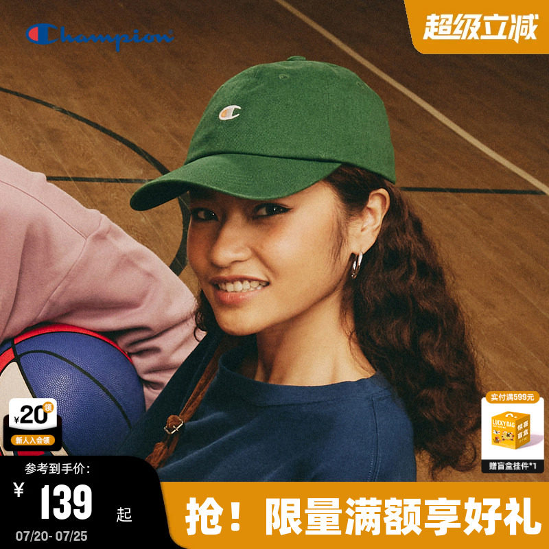 Champion冠军棒球帽春季时尚复古刺绣鸭舌帽女潮流运动帽男遮阳