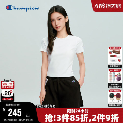 Champion冠军短袖女T恤百搭舒适