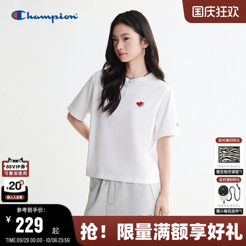 Champion全棉短袖T恤女款图片