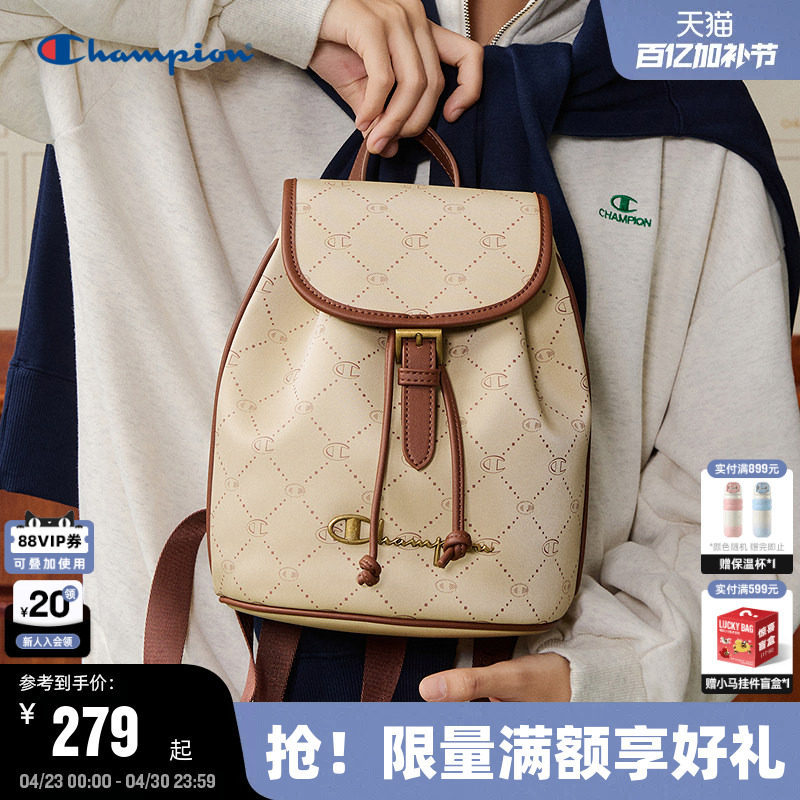 Champion冠军双肩包2026春季新款女轻便小型书包通勤背包男旅行包