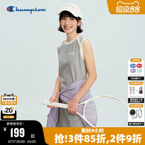Champion冠军显瘦无袖连衣裙