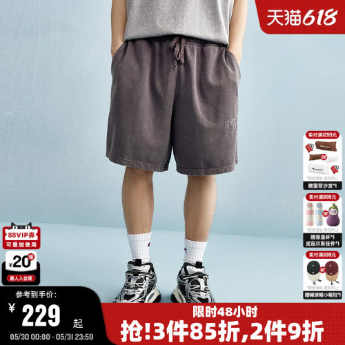 Champion冠军水洗做旧短裤